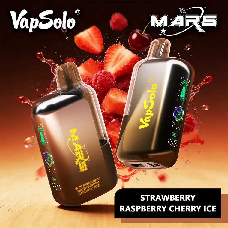 VapSolo Mars – Strawberry Raspberry Cherry Ice