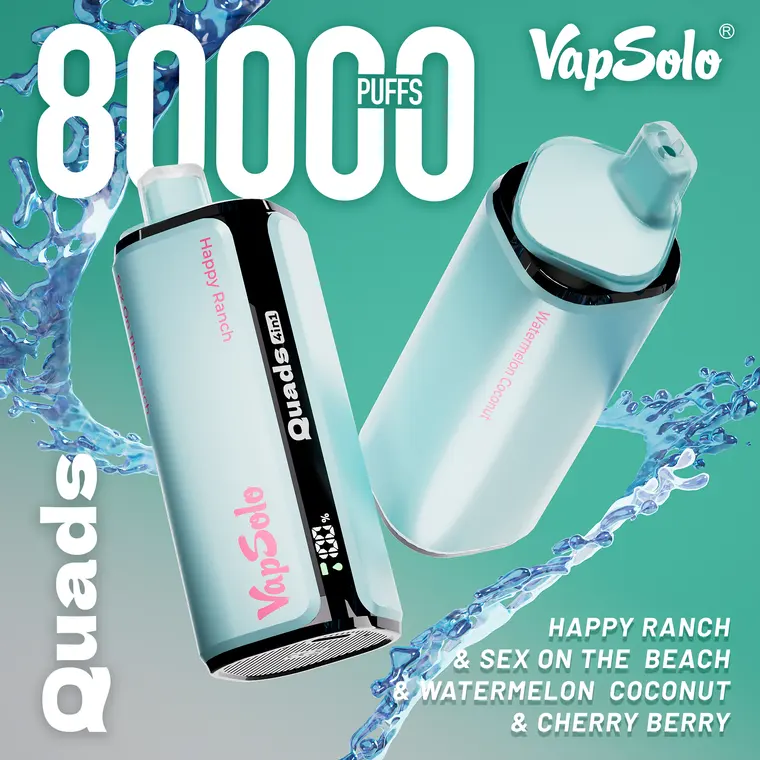 VapSolo Quads – Happy Ranch, Sex On The Beach, Watermelon Coconut, Cherry Berry