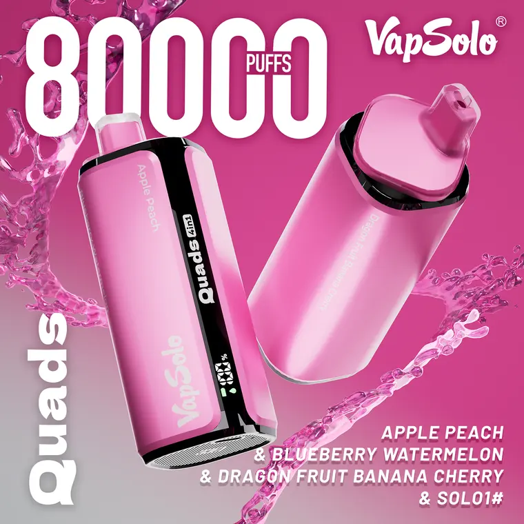 VapSolo Quads – Apple Peach, Blueberry Watermelon, Dragonfruit Banana Cherry, Solo #1