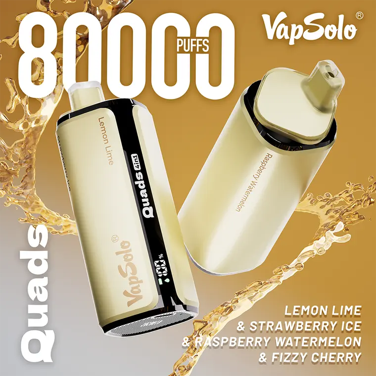 VapSolo Quads – Lemon Lime, Strawberry Ice, Raspberry Watermelon, Fizzy Cherry