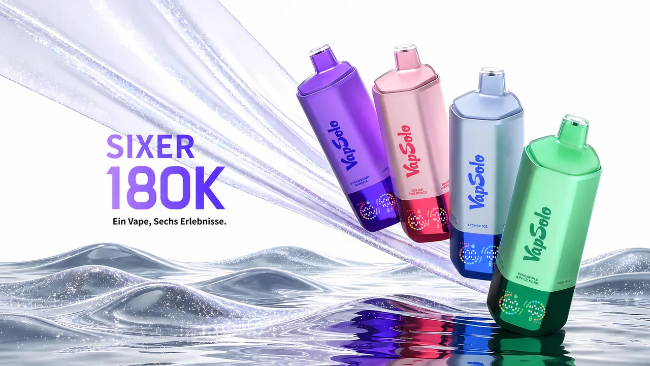 VapSolo Sixer – Ein Vape, sechs Erlebnisse (bis zu 180.000 Züge, Herstellerangabe)